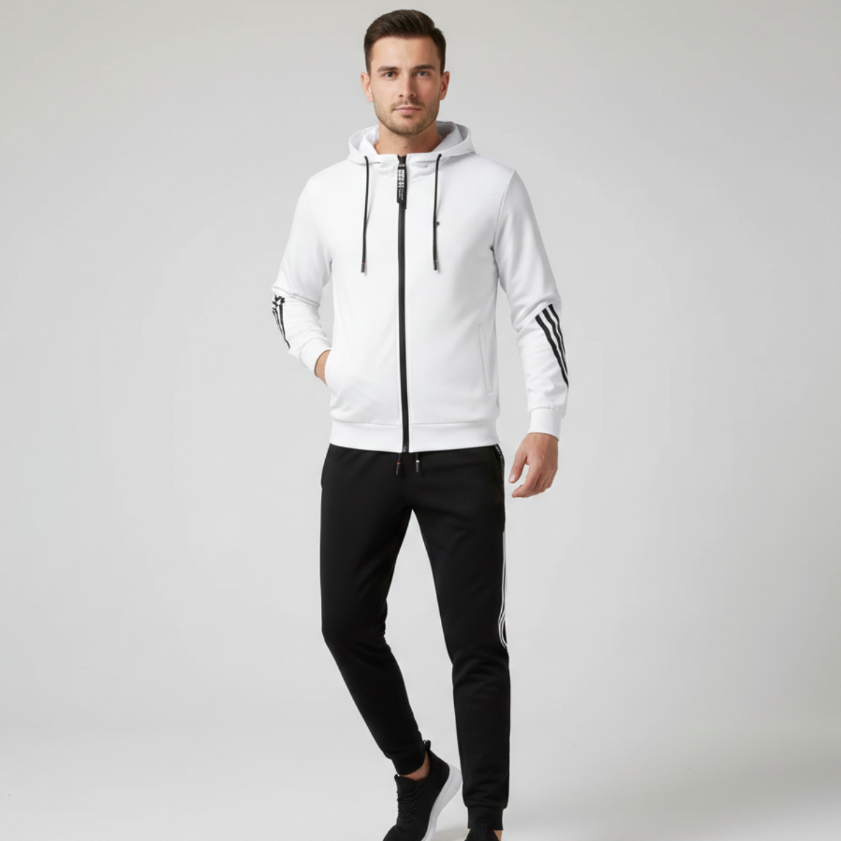 Felpa con Cappuccio + Pantaloni Gratis