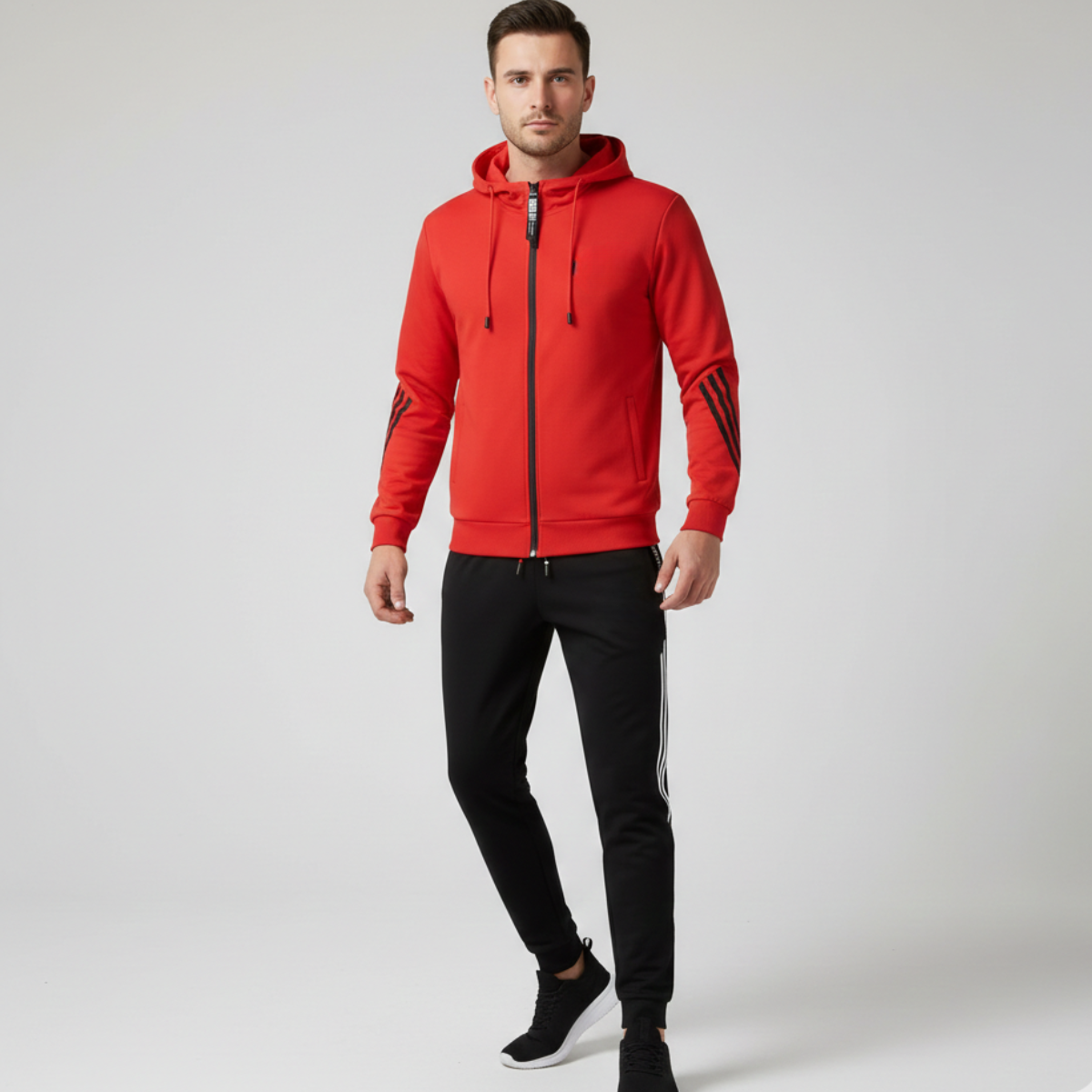 Felpa con Cappuccio + Pantaloni Gratis